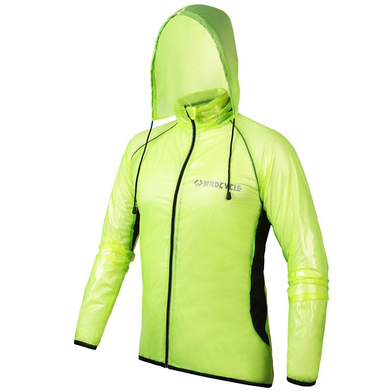 Cycling Raincoat Transparent Soft Reflective Bicycle Jersey Dust Coat