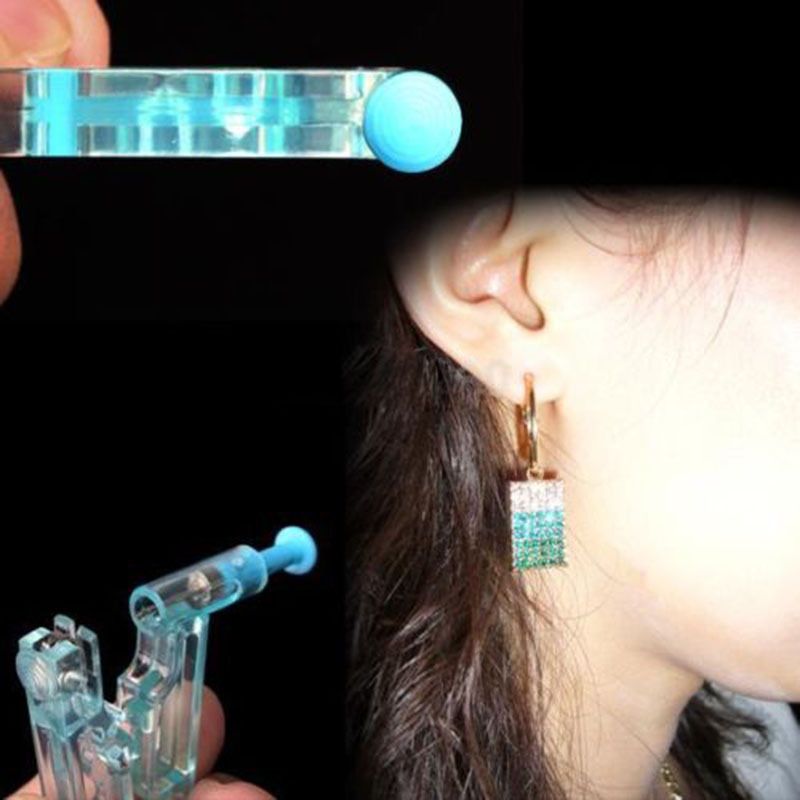 2020 Disposable Safety Ear Piercing Gun Unit Tool With Ear Stud Asepsis