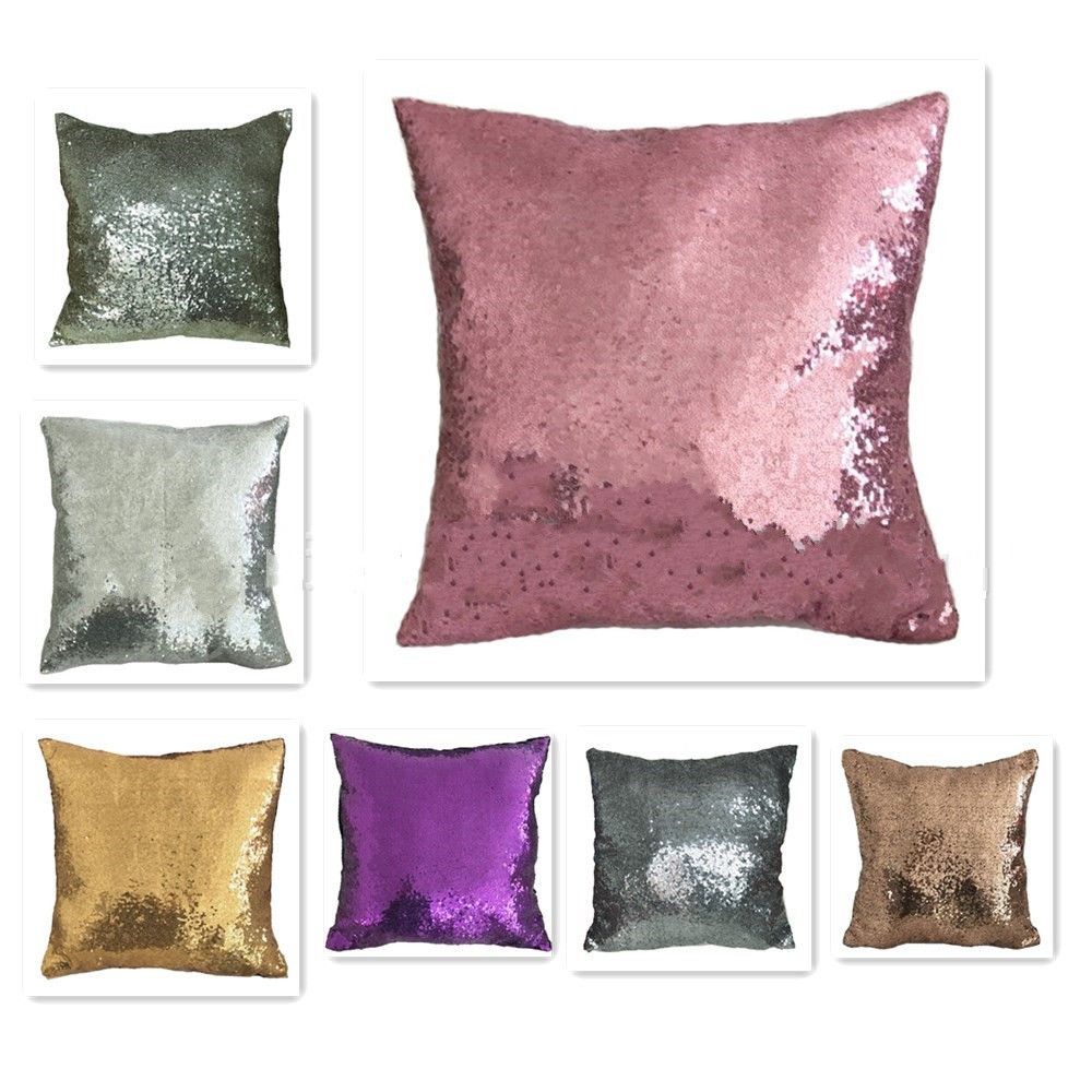 Mermaid Sequins Pillowslip For Home Office Sofa Decorate Cushion Covers Bedroom Decor Pillow Case Multi Color 7 5ht C R