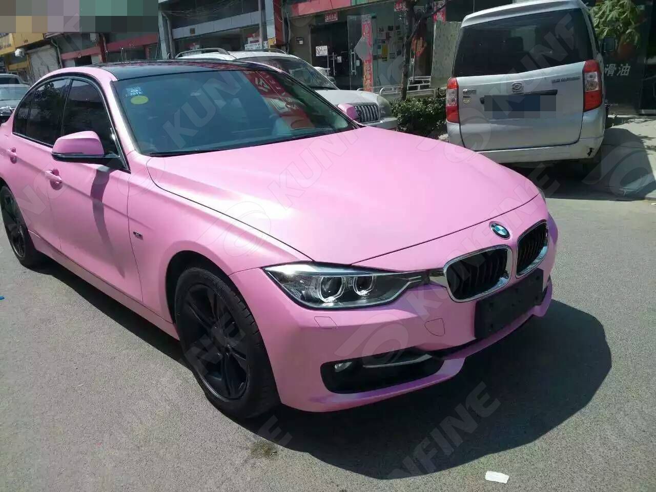 2021 Car Styling Wrap Matt Glitter Pink Car Vinyl Film Body Sticker Car