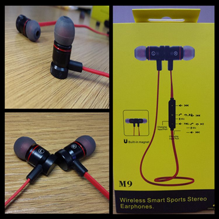 M9 Earbud Smart Bluetooth Earphone Wireless Sport Exercise