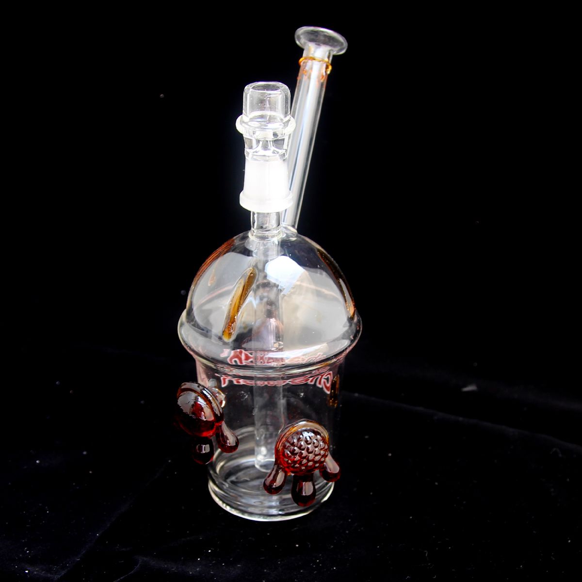 2020 Glass Bongs 14mm 10mm 18mm Water Pipe Drink Cup Glass Amber