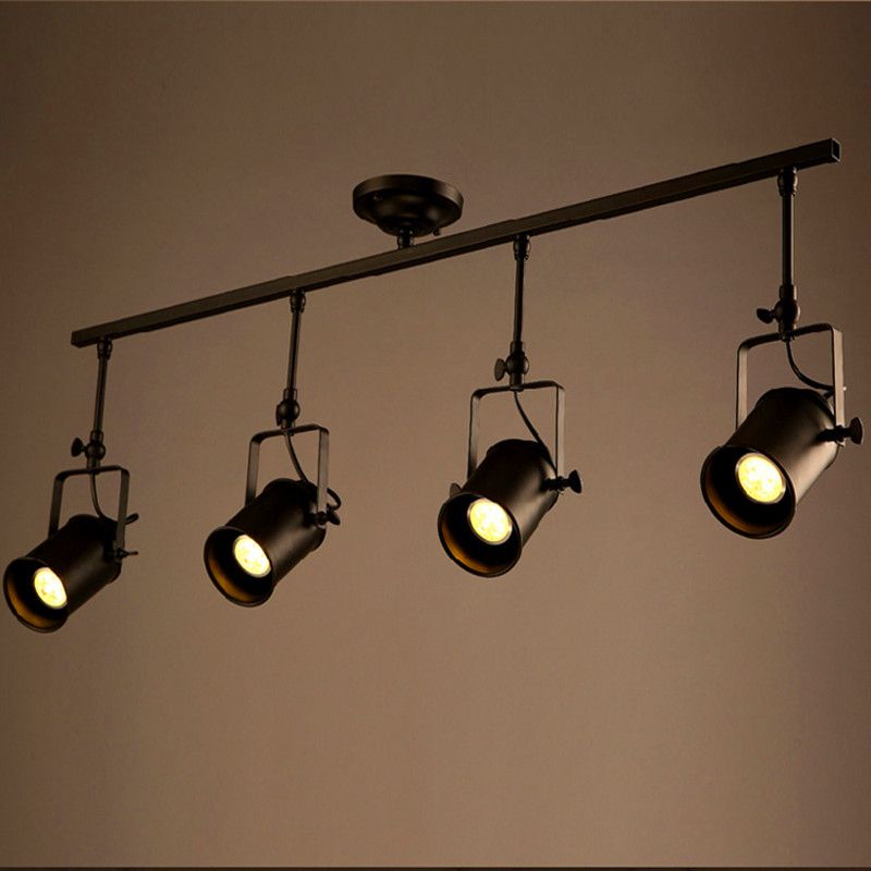 Best Quality Retro Loft Vintage Led Track Light Ceiling Best Quality Retro Loft Vintage Led Track Light Ceiling Lamp Bar Clothing Personality Spotlight Four Heads At