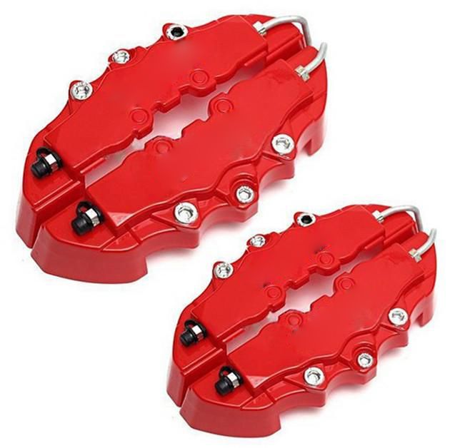 Best Universal Car Auto Disc Brake Caliper Covers Front And Rear Red ...