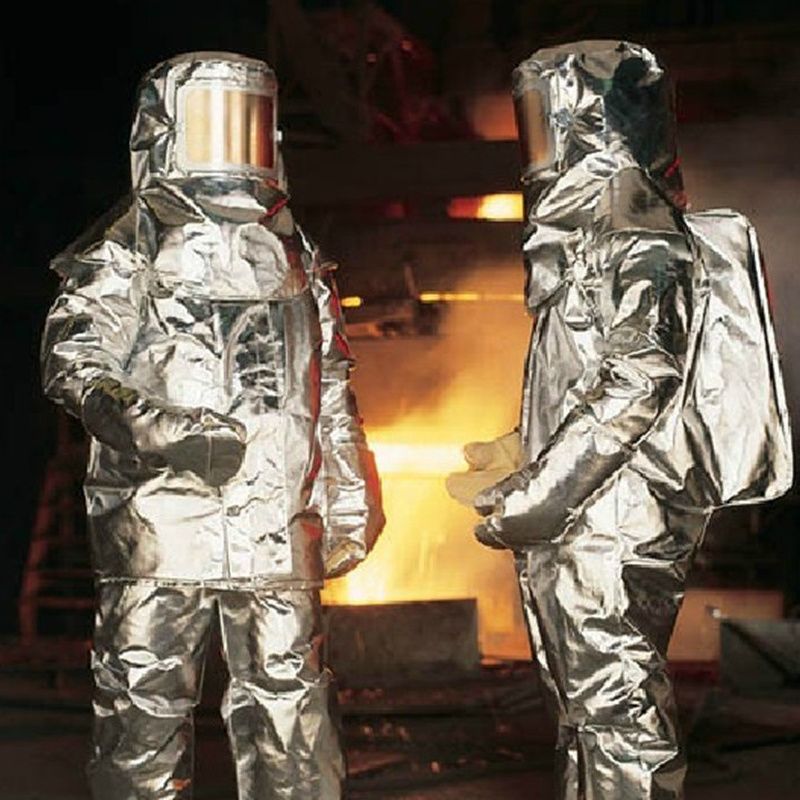 Men/'s Aluminized 1000°C Heat Insulation Suit Thermal Radiation Protect Work Wear