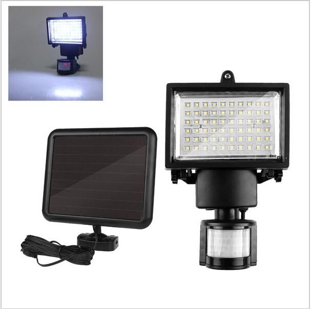60 Leds Solar Led Floodlight Outdoor Cool White Pir Motion Sensor 60 Leds Solar Led Floodlight Outdoor Cool White Pir Motion Sensor Flood Light Lamp For Garden Path Wall Emergency Lighting