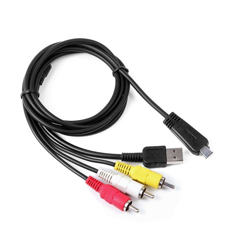2019 USB Data SYNC+AV A/V TV Cable Cord For Sony CyberShot Camera DSC