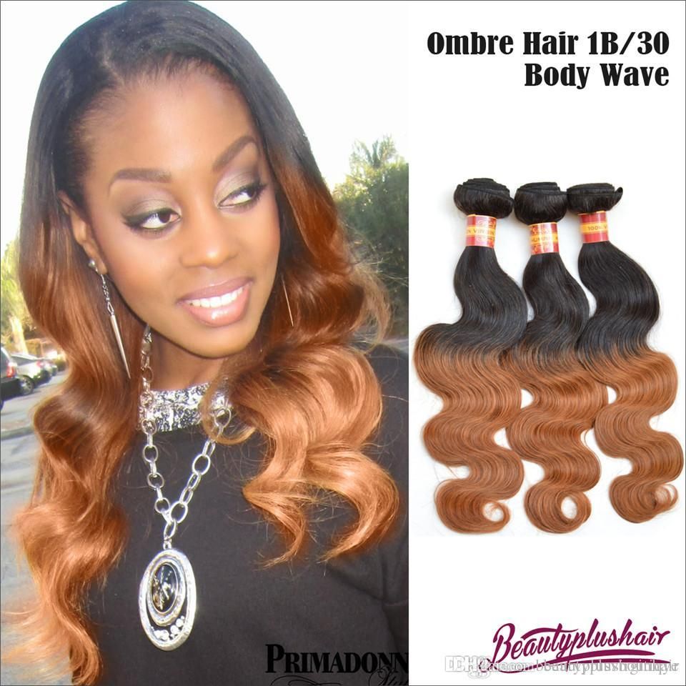 4 Bundles Ombre Hair Extensions Brazilian Human Hair Weaves 100