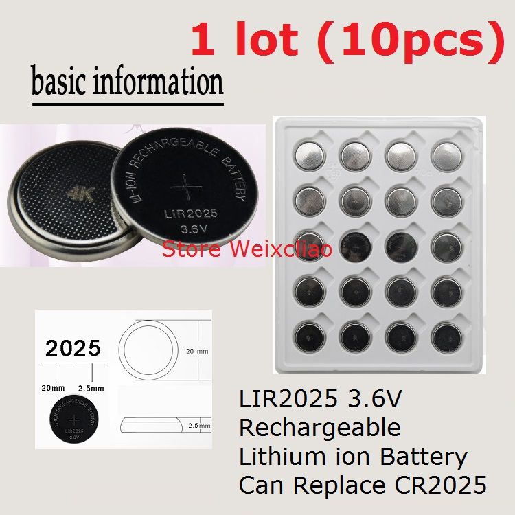 1 Lir2025 3 6v Lithium Li Ion Rechargeable Button Cell Battery 2025 3 6 Volt Li Ion Coin Batteries Cr2025 Battery Depot Battery Operated Fan From Weixcliao1 20 44 Dhgate Com