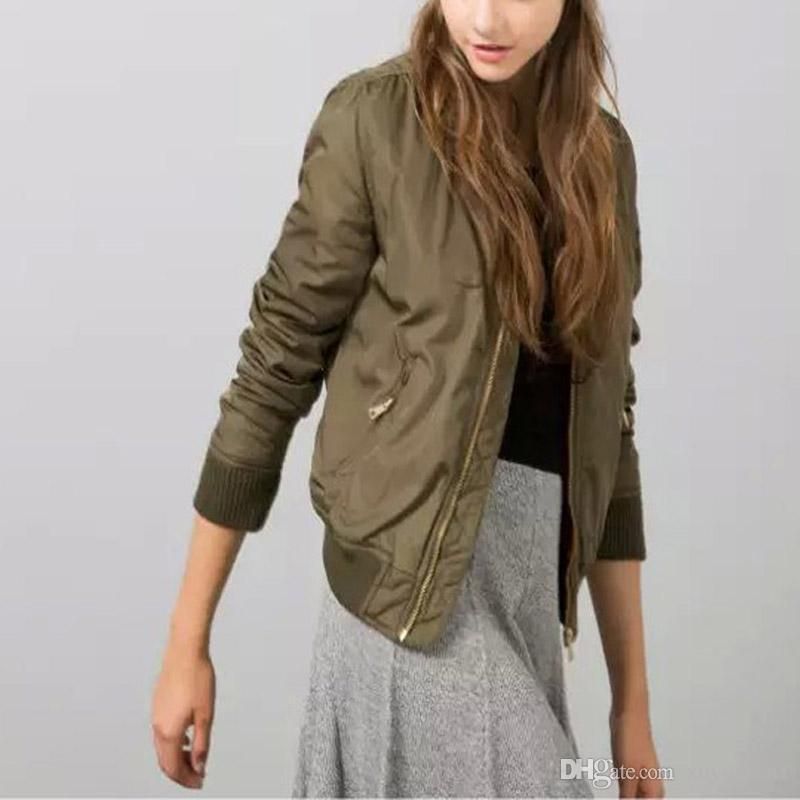 2016 Winter Flight Army Green Bomber Jacket Women Jacket And 2016 Winter Flight army green bomber jacket women jacket and women's coat clothes bomber ladies - 2016 Winter Flight Army Green Bomber Jacket Women Jacket And