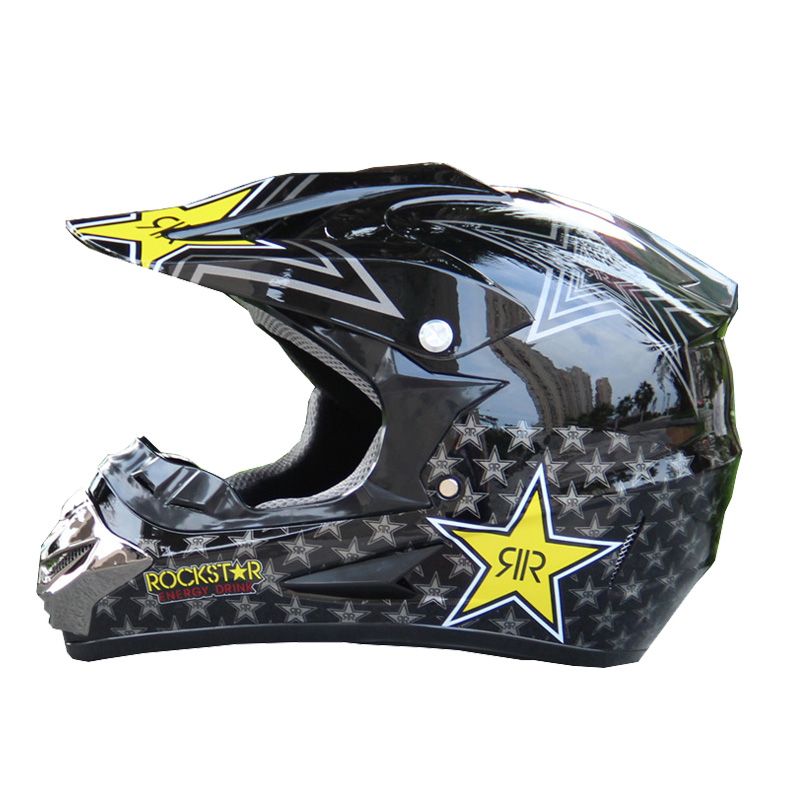 Vcoros Rockstar Skull Style Motorcycle Helmet ATV Dirt Bike Downhill