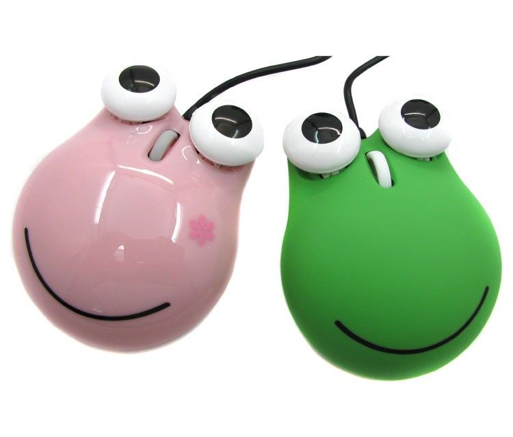 2021 Catoon Cute Frog Shape Optical USB Mouse With Frog Mouse Pad For