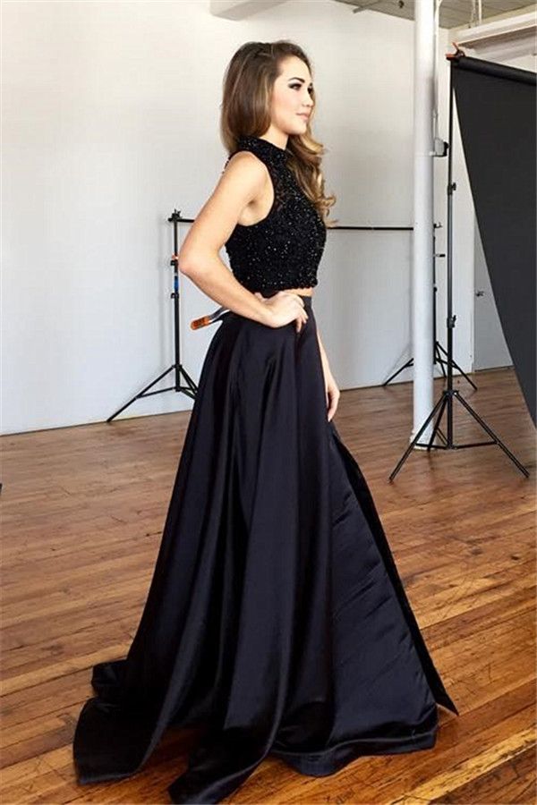 black gown with split