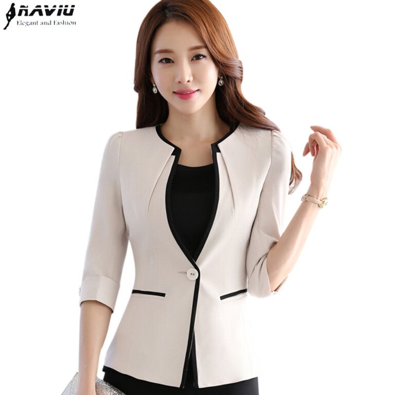 2015 Autumn Coat Patchwork Women Jacket Slim Blazer Women