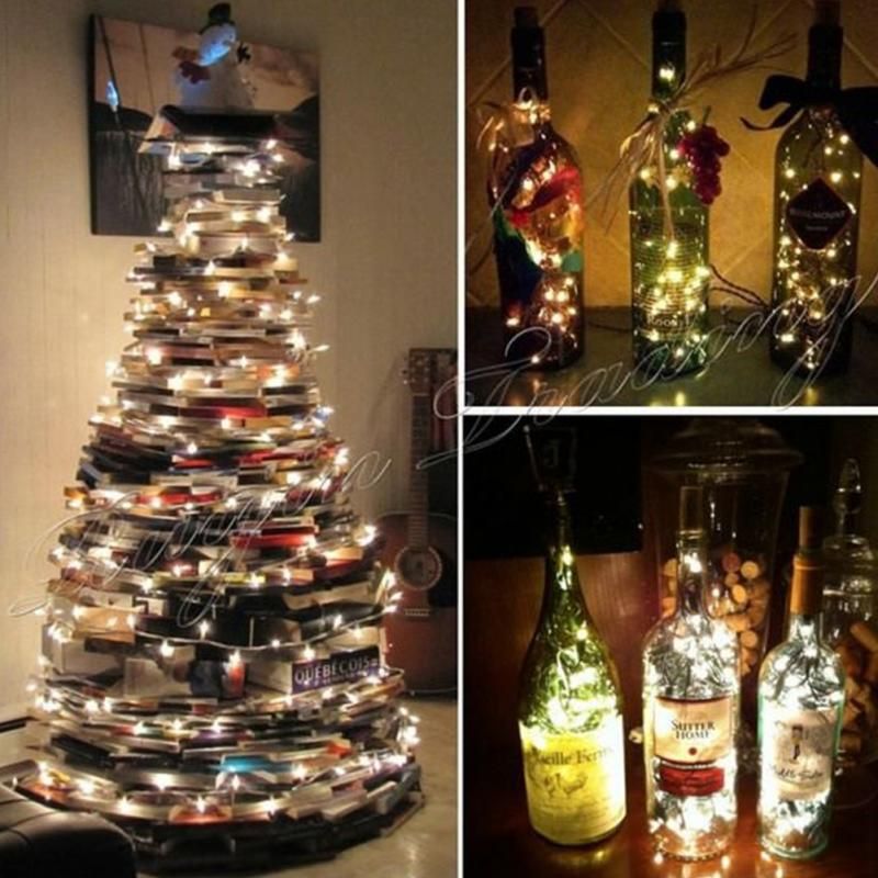 Whole Tree Light Holiday Wedding Decoration 2 3 5 10m Outdoor Waterproof Battery Power Operated Led String Lights