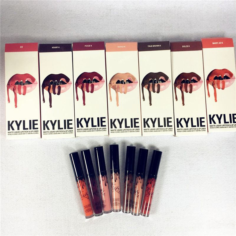 MOQkylie Jenner Lip Kit Kylie Lip Gloss Lipstick Boxset 1 Lipstick + 1
