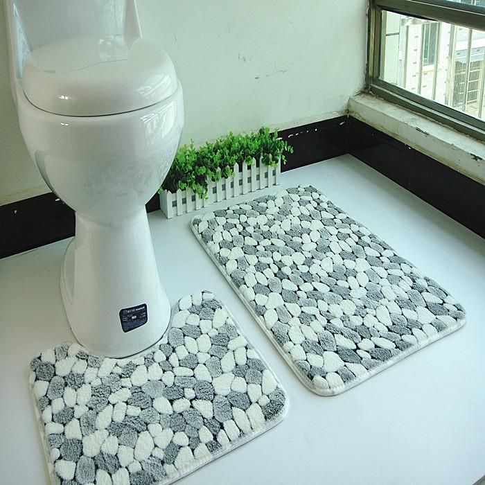 Best Polyester Mesh C Fleece Floor Mats Bathroom Ground Mat Set 2pcs Set Polyester Mesh C Fleece Floor Jpg