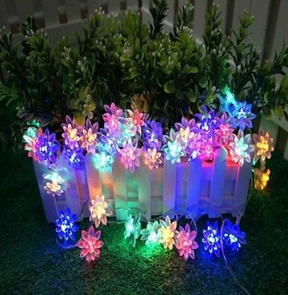 20 Led String Lights Battery Operated Fairy Warm 20 Led String Lights Battery Operated Fairy Warm White Lutos Flower Decorative Indoor Outdoor Tree Party Patio Lantern
