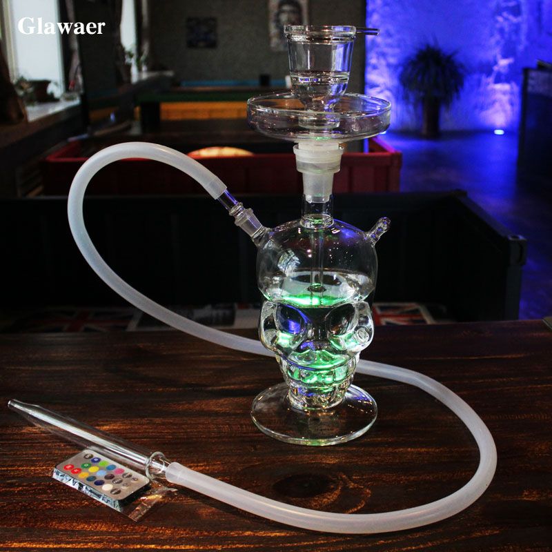 2018 2017 New Cool Skull Glass Hookahs Shisha Glass Bongs Smoking Water