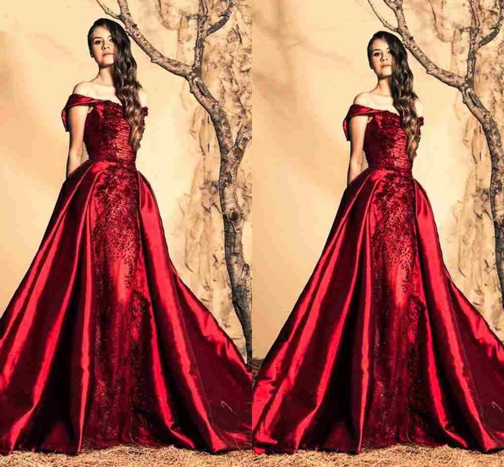 wine evening gown