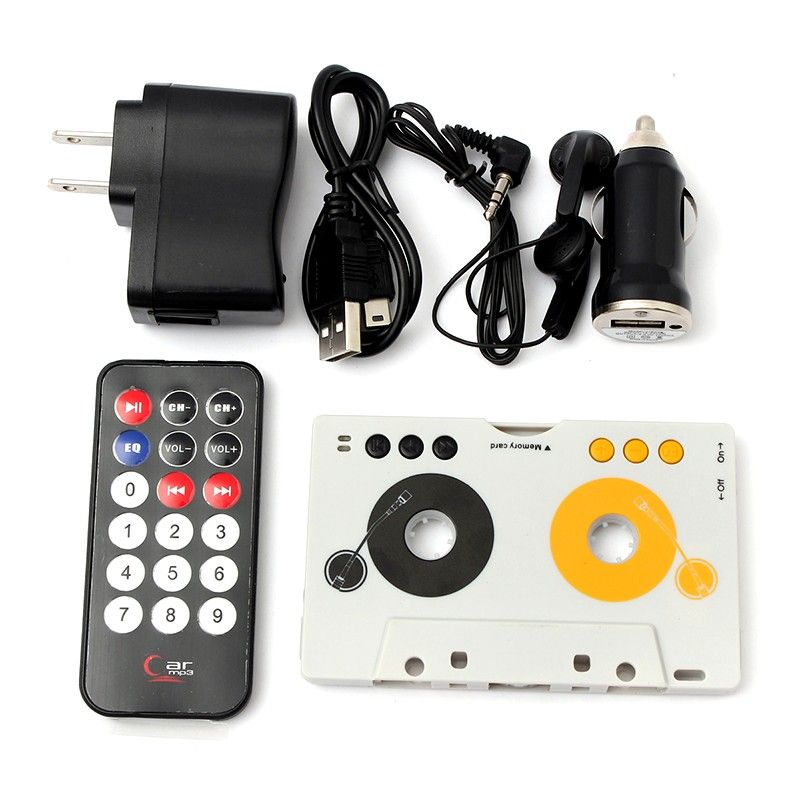 Retro Car Telecontrol Tape Audio Cassette SD MMC Memory Card MP3 Player