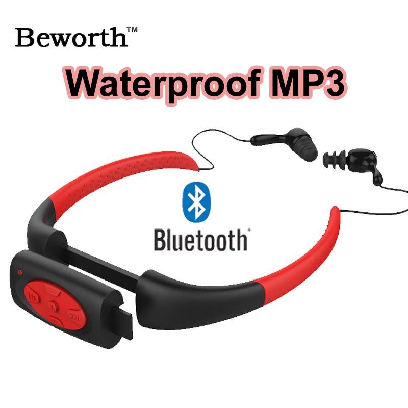 Bluetooth Waterproof MP3 Player 4GB/8GB Memory Swimming Surfing Diving
