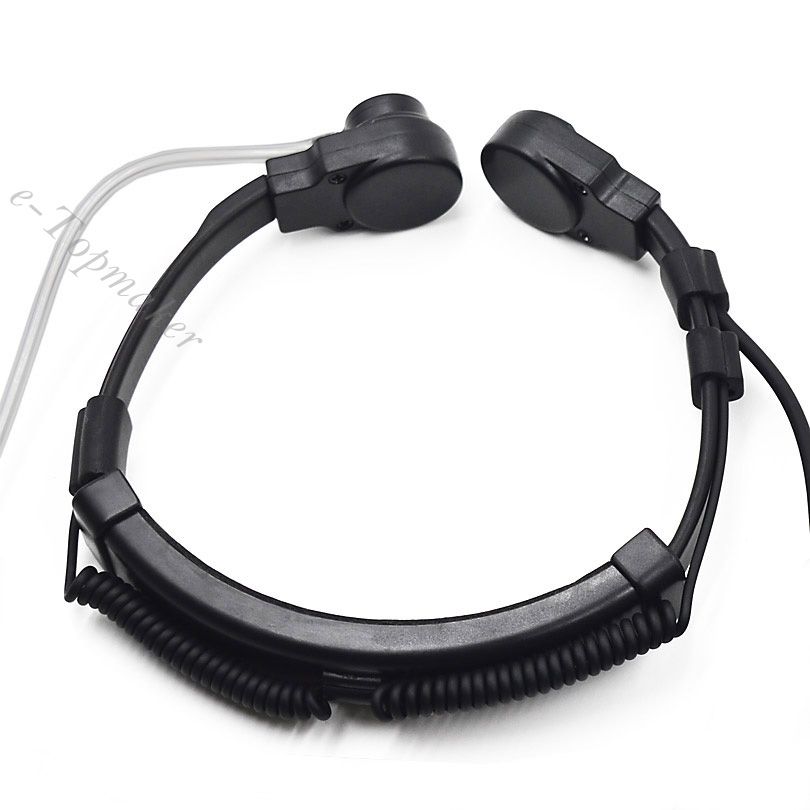 Extendable Throat Microphone Mic Earpiece Headset For CB Radio Walkie Talkie BAOFENG UV 5R UV