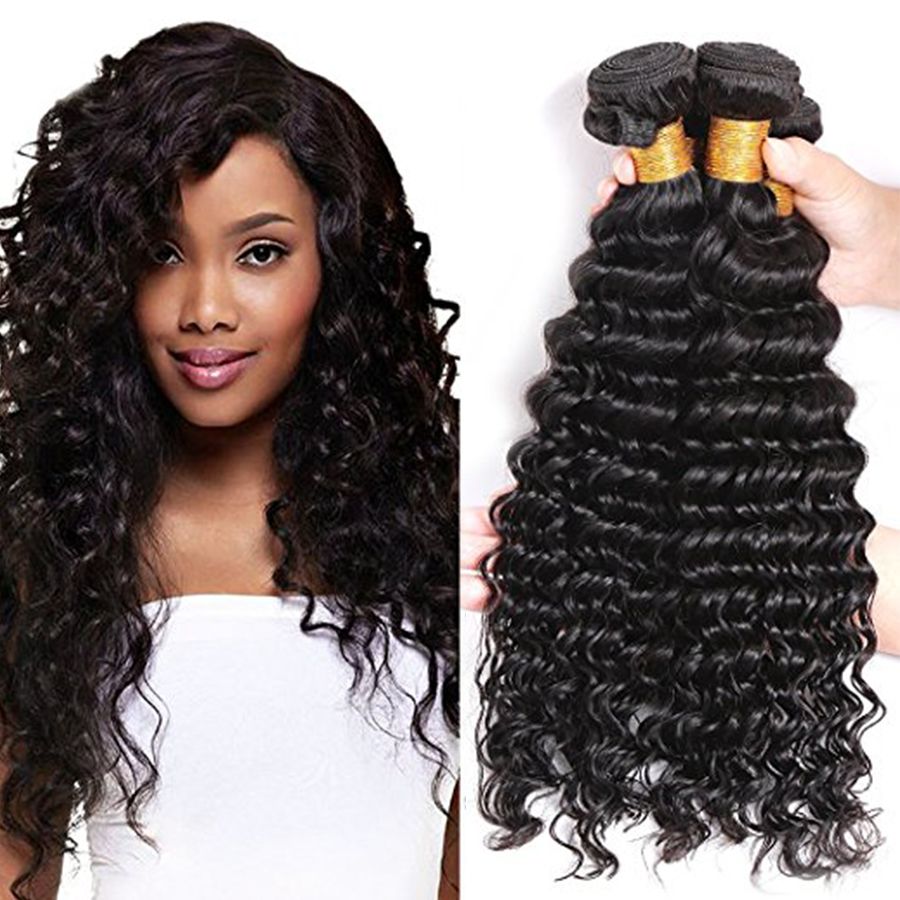 2019 Brazilian Deep Wave Virgin Hair Brazilian Hair Bundles 7a 100 Unprocessed Human Hair Factory Selling Cheap Deep Wave Curly Weave From