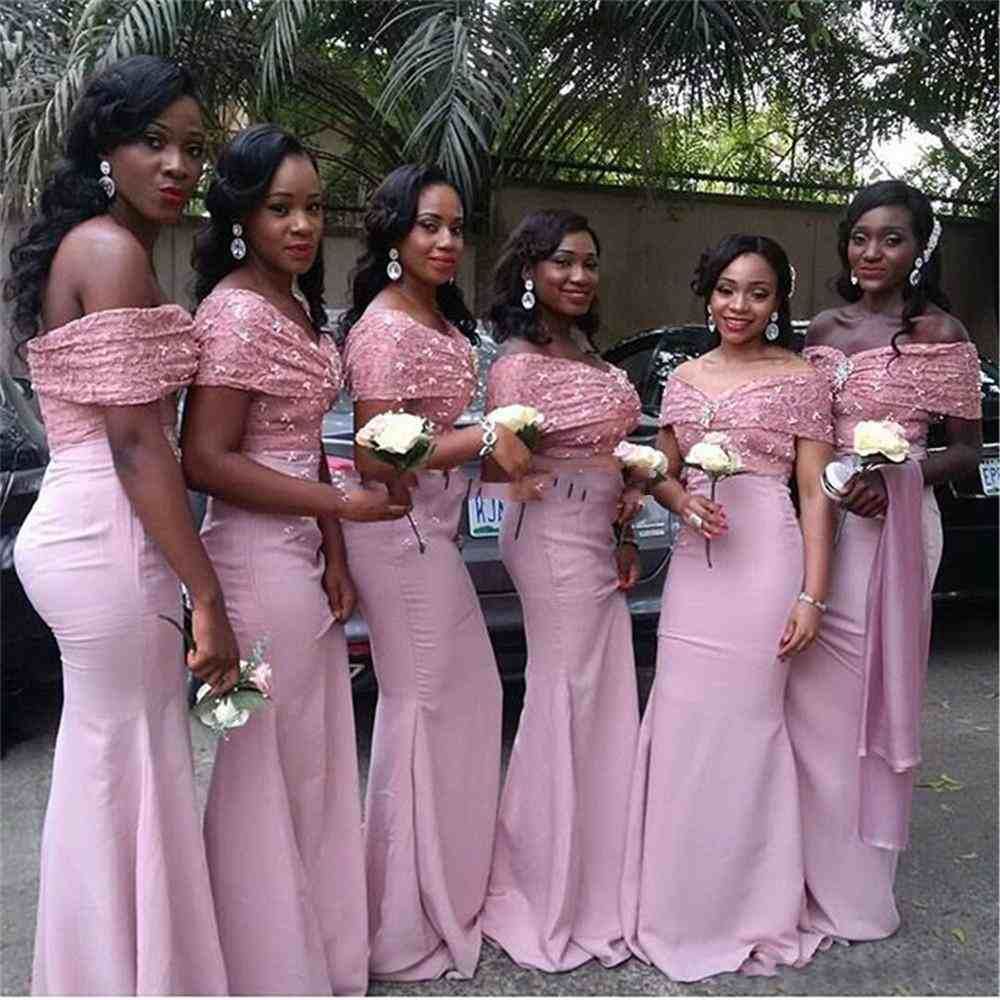 rose gold pink bridesmaid dresses