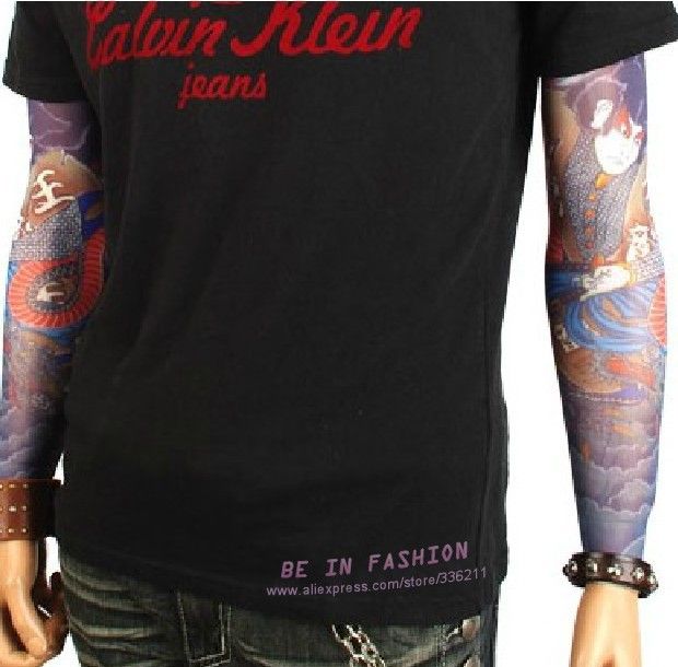 Acheter En Gros Mix élastique Faux Manchon De Tatouage Temporaire 3d Art Designs Corps Bras Bas Des Jambes Tatoo Cool Hommes Femmes Livraison Gratuite