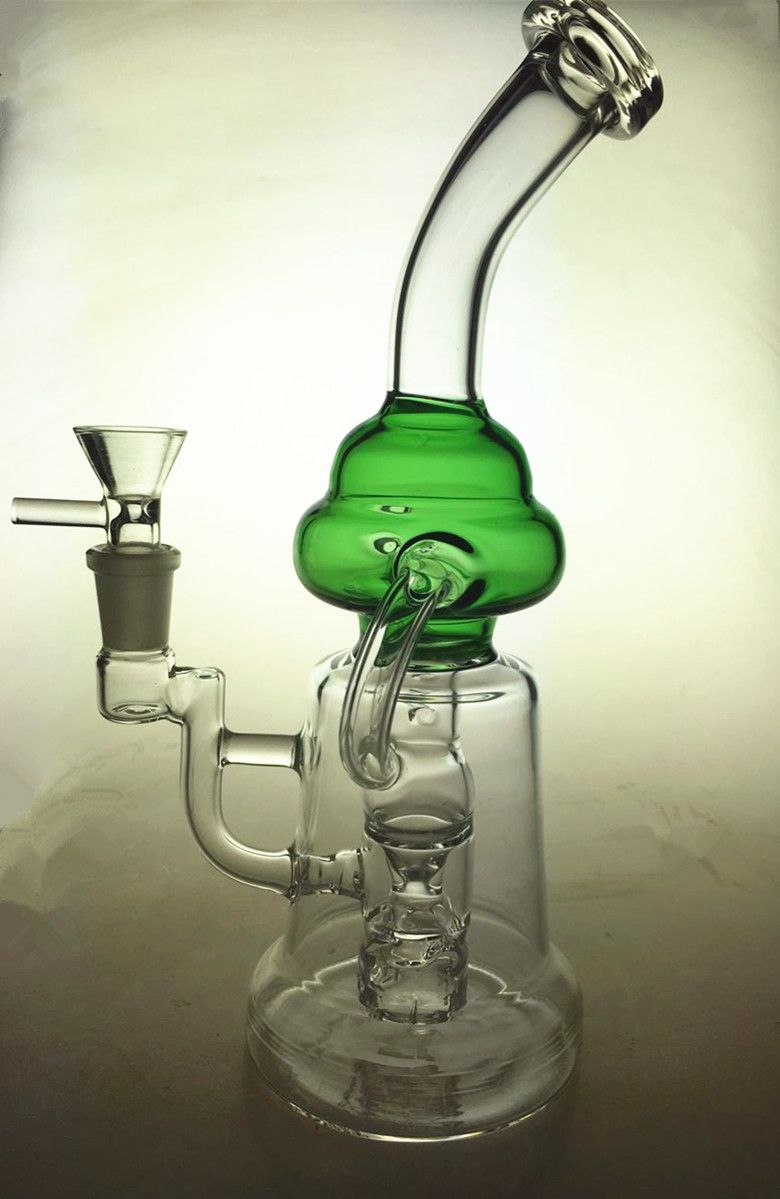 2019 13.8 Glass Water Pipes Glass Bongs Party Supplies With Green