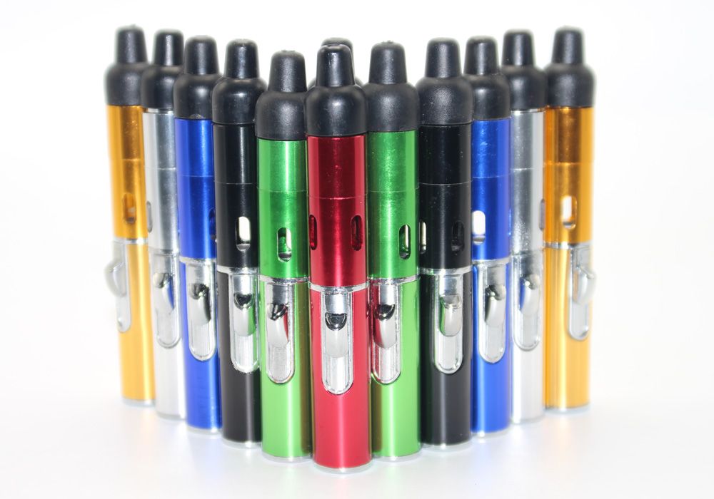 2021 Click N Burn Lighter Pen Herbal Vaporizer Smoking Pipe Touch Flame Lighter With Built In