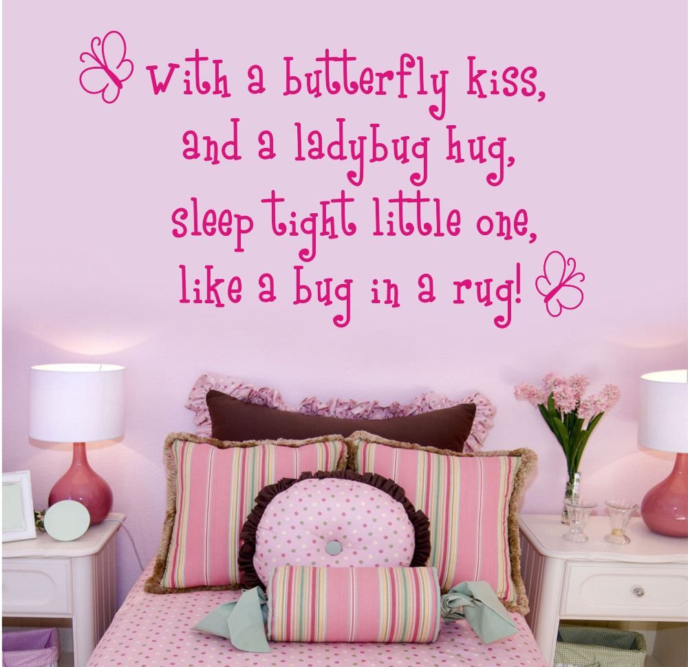 With A Erfly Kiss Wall Stickers For Kids Rooms Girl Removable With A Erfly Kiss Wall Stickers For Kids Rooms Girl Removable Art Vinyl Nursery Decor Baby Princess Sticker Es Pooh