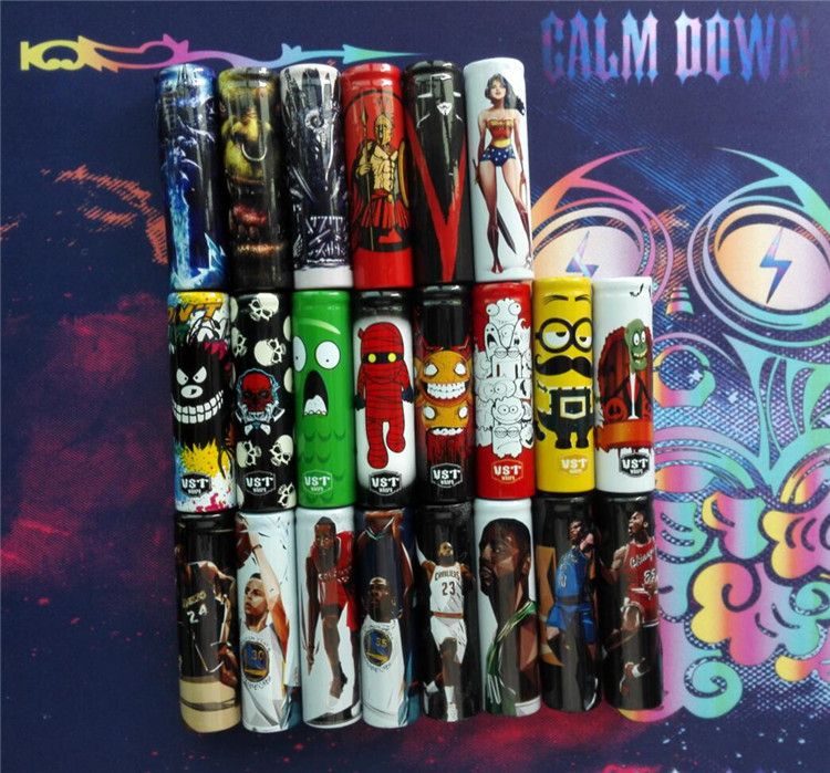 47 Styles 18650 E Cigarette Battery PVC Skin Sticke   r Vaper