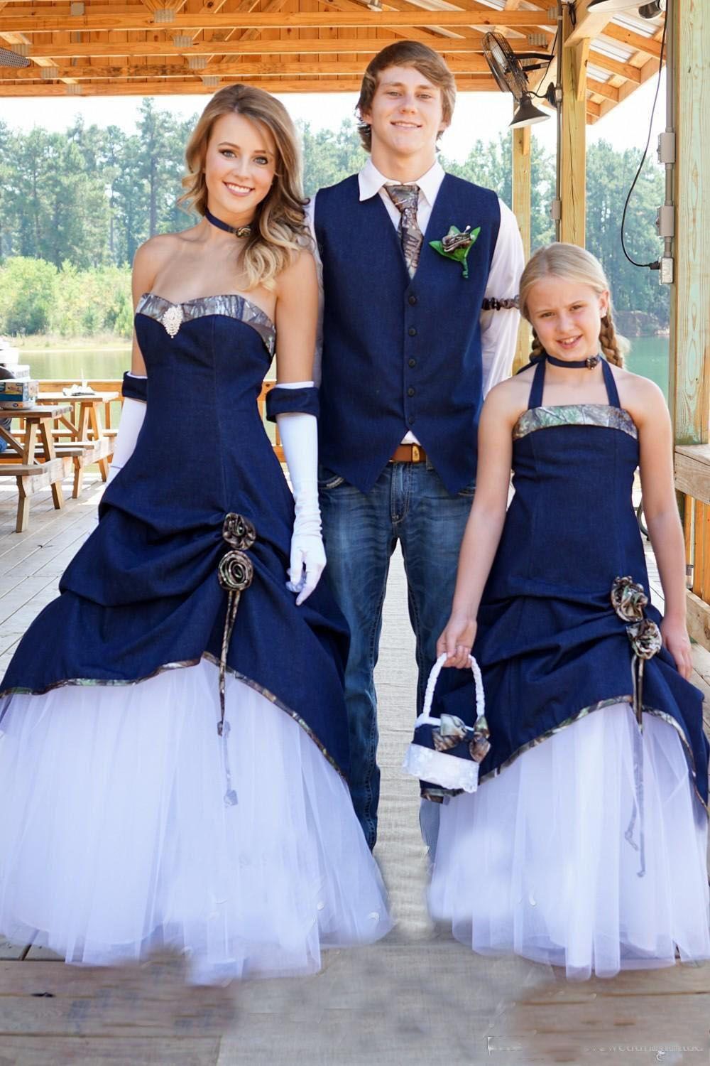 Discount Elegant New Designer Cowboy Camo Wedding Dresses  