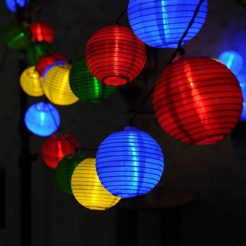 4m 10led Solar Lantern String Lights Pendant Lamp Garden Light For Wedding Party Home Decor Outdoor Lighting