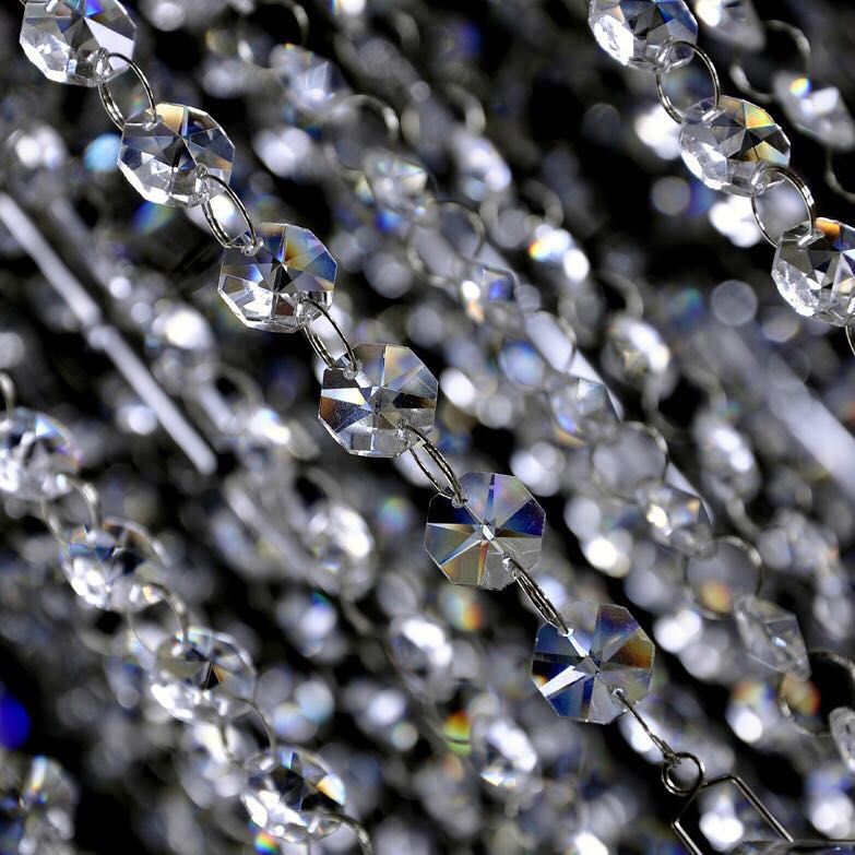 2018 240 Meters Clear Octagonal Glass Crystal Garland Chains 2018 240 Meters Clear Octagonal Glass Crystal Garland Chains Crystals Rope Wedding Strands Octagon Hanging Chain From Tofcrystal
