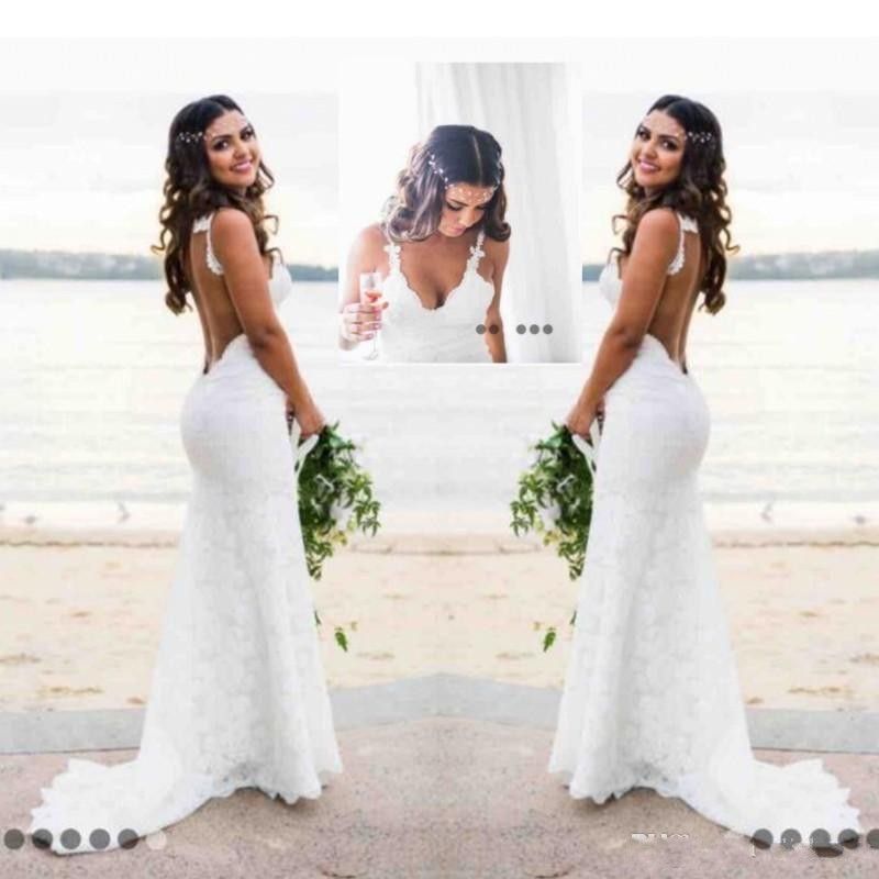 Open Back Beach Wedding Dresses