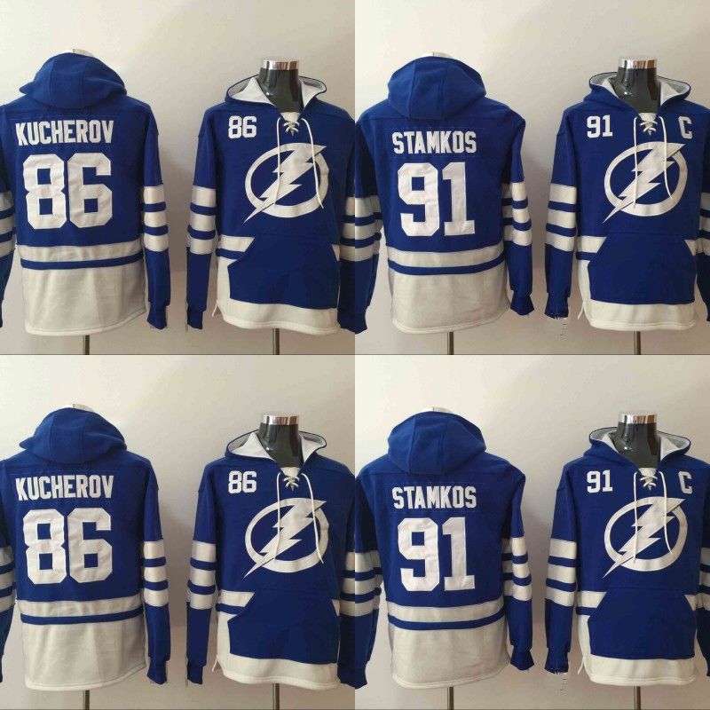 2019 Mens Tampa Bay Lightning Hoodies Hockey Jersey 86 Nikita Kucherov
