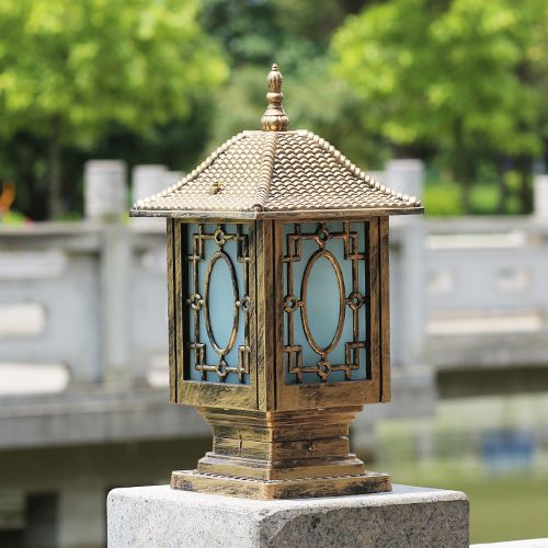 2019 Outdoor Led Post Lantern European Style Lights Bronze 2019 Outdoor Led Post Lantern European Style Lights Bronze Black Finish Lighting Fixture Die Casting Aluminum Frosted Glass From