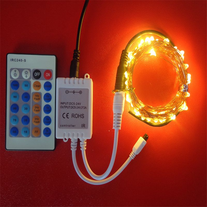 Ir Remote Control Led String Lights 10m 100led Indoor Outdoor Copper Ir Remote Control Led String Lights 10m 100led Indoor Outdoor Copper Wire Festival Wedding Party Decoration