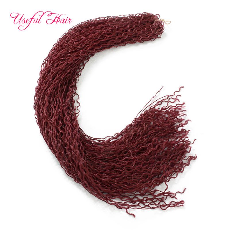2021 24inch Micro Knot Crochet Braids Hair Kinky Curly Braiding Hair