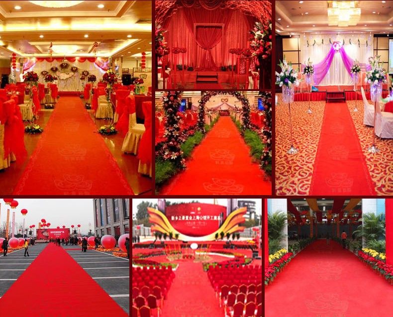 New Wedding Centerpieces Favors Red Nonwoven Fabric Carpet ...
