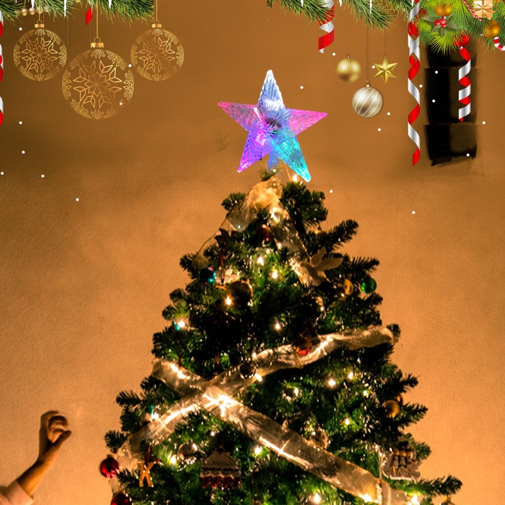 Weihnachtsdekoration Hochzeits Mittelstücke Treetop Stern Licht Anzeige Navidad Innen Und Außendekor Großverkauf Freies Verschiffen