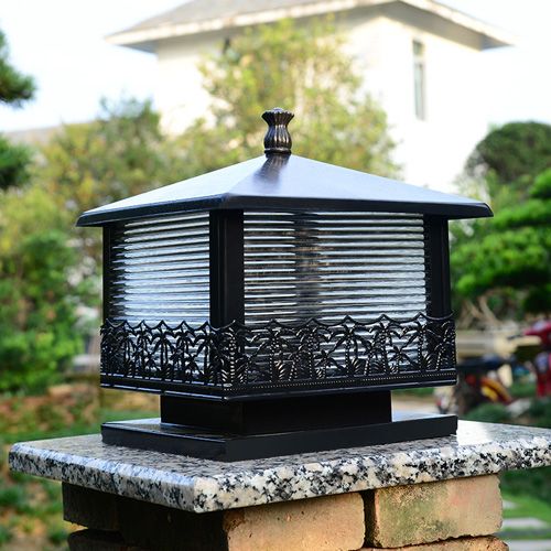 2018 Black Bronze Shell Led Outdoor Pillar Lights European Vintage 2018 Black Bronze Shell Led Outdoor Pillar Lights European Vintage Style Villa Garden Landscape Lamps With Lighting Source E27 Base Ce Rohs Fcc From