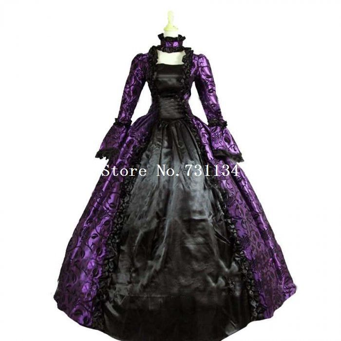 Acquista Best Seller Abito Da Cerimonia Gotico Vittoriano In Stile  Vittoriano Con Stampa Floreale Viola E Nera A 81,87 € Dal Salelolita |  It.DHgate.Com