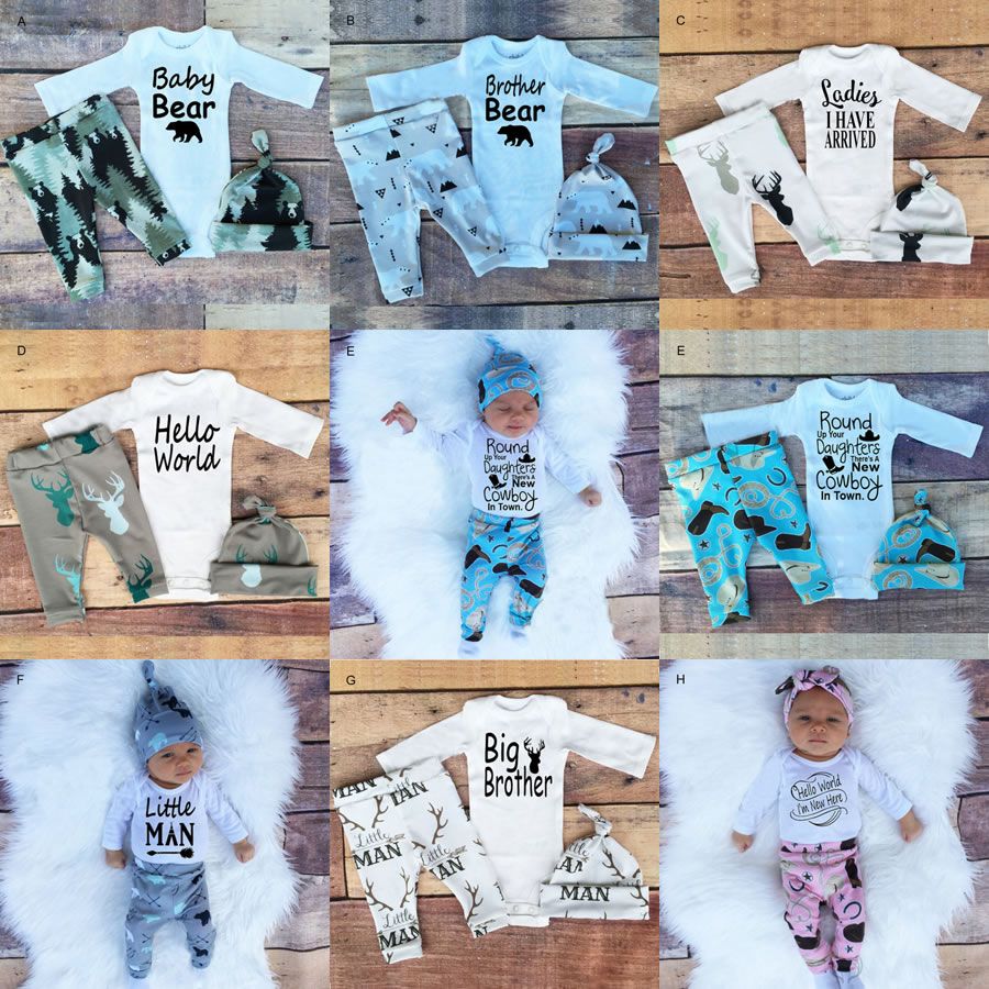 2019 Christmas 1st Birthday Outfits For Baby Boy Girl Set Clothes