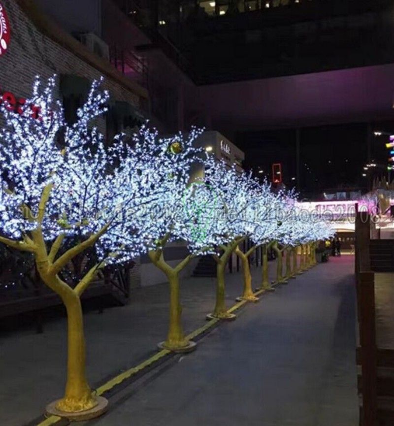 2017 NEW LED Cherry Blossom Tree Light Светодиодные лампы 2м Высота 110 220VAC Семь цветов для варианта непромокаемые Открытый MYY Использование