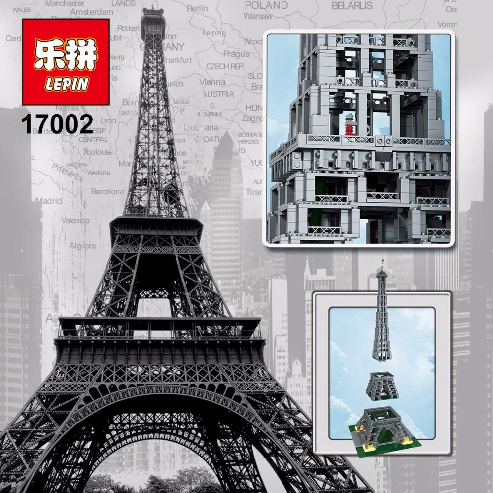 2019 LEPIN 17002 The Eiffel Tower Model Building Kit Mini Blocks Bricks Compatible With 10187 