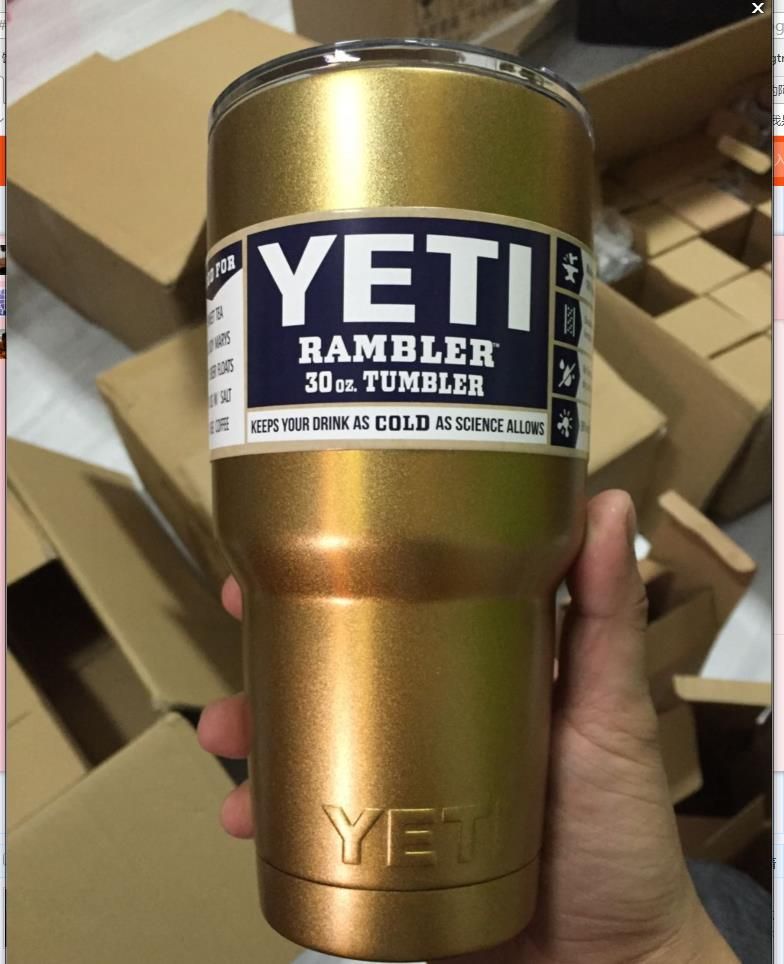 YETI Tumbler Rambler Cups Yeti Coolers Cup Gold Color 30 Oz Yeti Sports